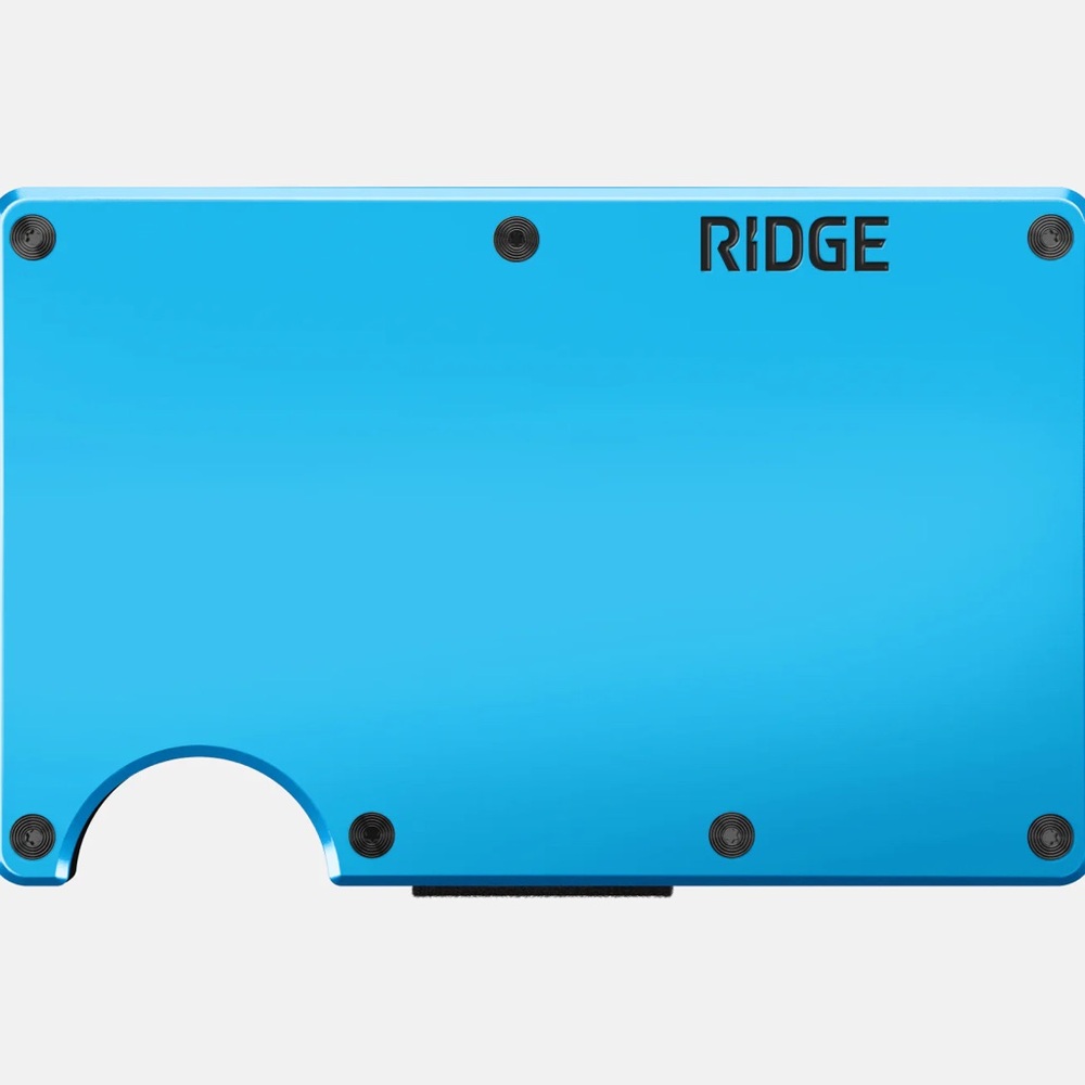 Ridge Speedway Blue RFID blocking Wallet with cash Strap Limited Edition